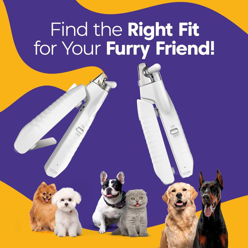 Pet Supplies Cat and Dog Nail Clippers Nail Polishers LED Lights Scissors Cleaning Supplies